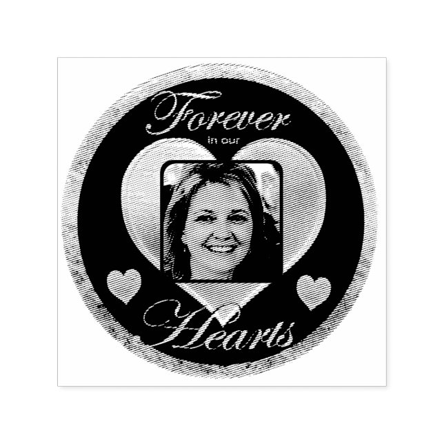 Memorial Heart Add Name Self-inking Stamp (Design)