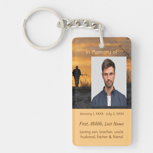 Memorial Hunter Hunting Stalking Game  Keychain (Front)