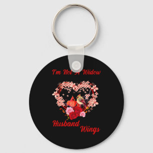 Memorial i'm not widow husband wings cardinal ange keychain
