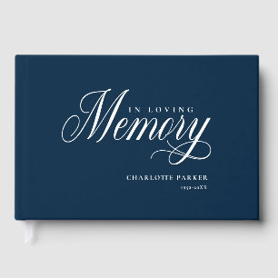 Memorial "In Loving memory"  Blue Guest Book