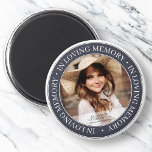Memorial In Loving Memory Classic Custom Photo Magnet<br><div class="desc">This simple and classic design is composed of serif typography and add a custom photo.</div>