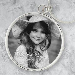 Memorial In Loving Memory Classic Elegant Photo Keychain