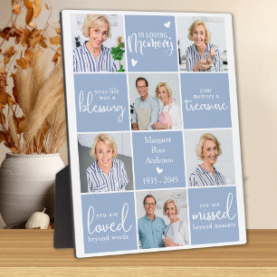 Memorial IN LOVING MEMORY Custom 6 Multi Photo Plaque