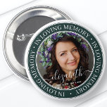 Memorial In Loving Memory Elegant Classic Photo 2 Inch Round Button<br><div class="desc">This simple and classic design is composed of serif typography and add a custom photo.</div>