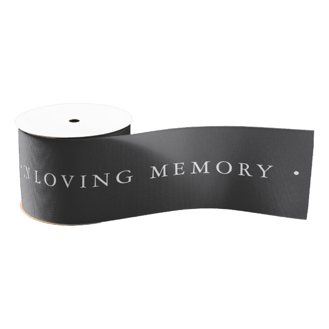Memorial In Loving Memory Modern Simple Grosgrain Ribbon (Spool)
