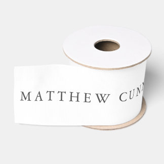 Memorial In Loving Memory Modern Simple Grosgrain Ribbon