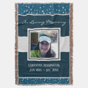 Memorial In Loving Memory Photo Throw Blanket