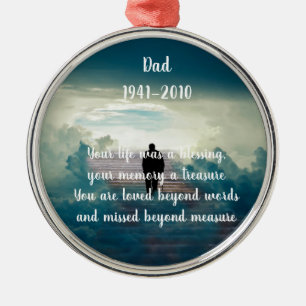 Memorial, In Memory, Man Metal Ornament