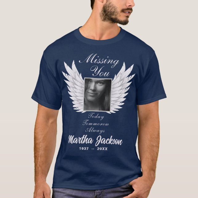 MEMORIAL Je Vous Manque Souvenir T-shirt de deuil (Devant)