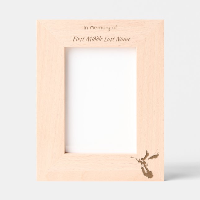Memorial Keepsake Angel Reaching  Etched Frames (Front)