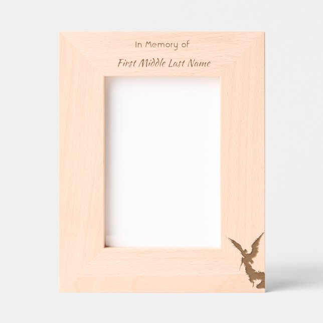 Memorial Keepsake Angel Reaching  Etched Frames (Front)