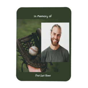 Memorial Keepsake Baseball Game Player  Magnet