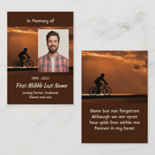 Memorial Keepsake Biking Cycling Bike Business Card