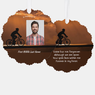 Memorial Keepsake Biking Cycling Bike  Ornament Card
