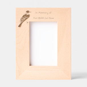 Memorial  Keepsake Bluebird Garden Bird  Etched Frames