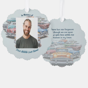 Memorial Keepsake Classic Vintage Car  Ornament Card