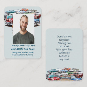 Memorial Keepsake Classic Vintage Car Vehicle  Business Card