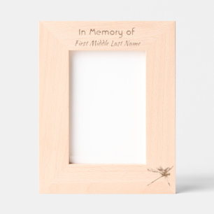 Memorial Keepsake Custom Photo Dragonfly  Etched Frames