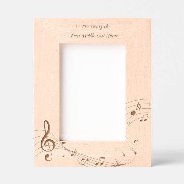 Memorial Keepsake Drummer Drums Band  Etched Frames (Front)
