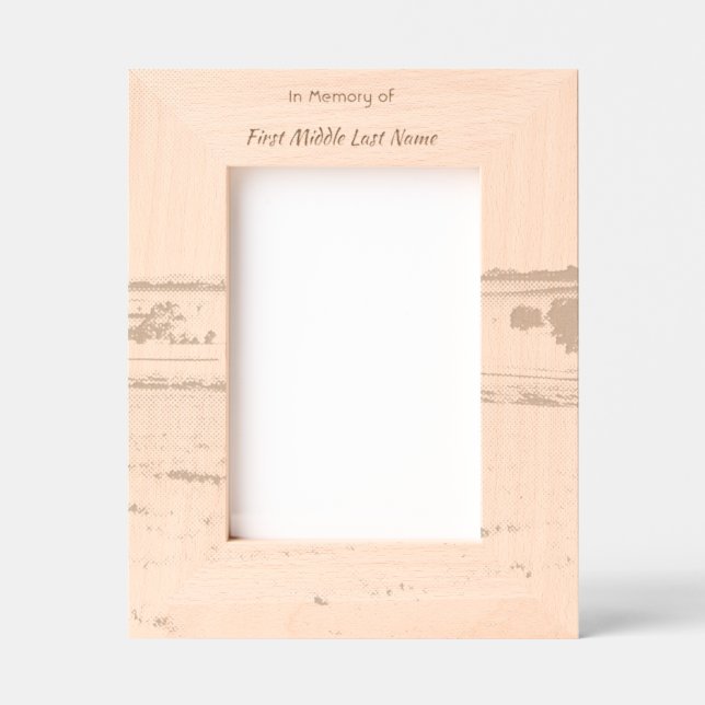 Memorial keepsake Farm Crop Prairie Etched Frames (Front)