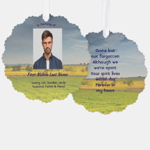 Memorial Keepsake Farm Crop Prairie Ornament Card