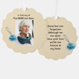  Memorial Keepsake Feather Pen  Ornament Card