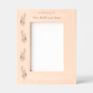  Memorial Keepsake Feather Tribal Boho  Etched Frames