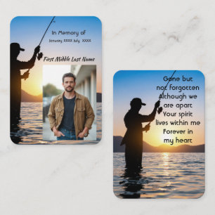 Memorial Keepsake Fisherman Fishing Fish Business Card