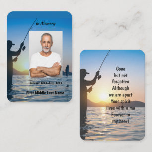 Memorial Keepsake Fisherman Fishing Fish Business Card