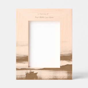 Memorial Keepsake  Fishing Boat Fisherman Etched Frames