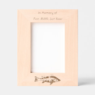 Memorial Keepsake Fishing Lake in Boat Etched Frames