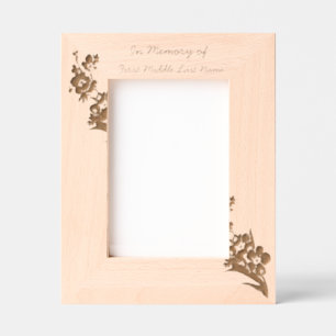  Memorial Keepsake Forget me Not" Flowers Etched Frames