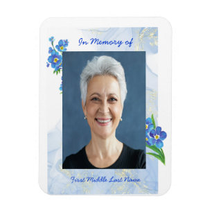  Memorial Keepsake Forget me Not" Flowers Magnet