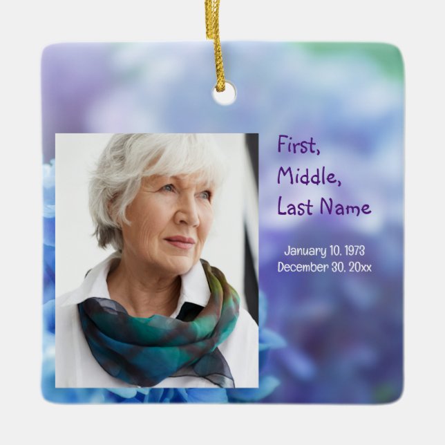 Memorial Keepsake Gone But Not Forgotten Ceramic Ornament (Front)