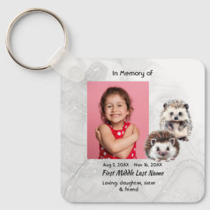 Memorial Keepsake Hedgehog Children Keychain