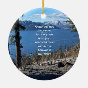  Memorial Keepsake Lake  Forest Trees Ceramic Ornament