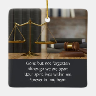 Memorial Keepsake Lawyer Law Legal Ceramic Ornament