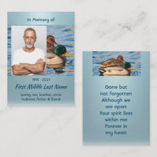 Memorial Keepsake Mallard Ducks Bird Business Card
