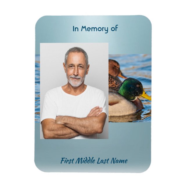 Memorial Keepsake Mallard Ducks Bird Magnet (Vertical)