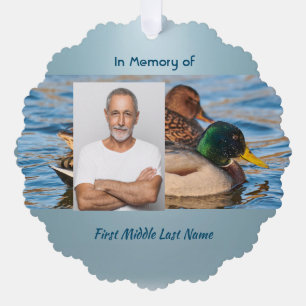 Memorial Keepsake Mallard Ducks Bird Ornament Card