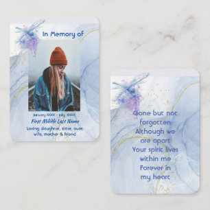 Memorial Keepsake Memorial Dragonfly Business Card