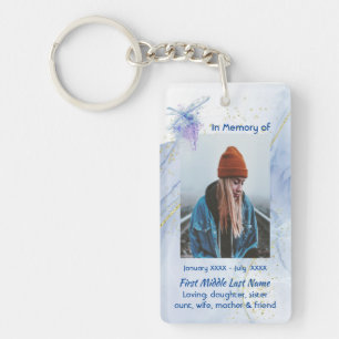 Memorial Keepsake Memorial Dragonfly Keychain