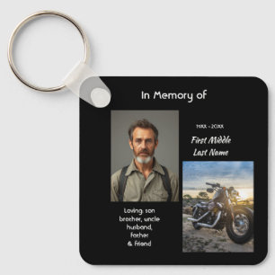 Memorial Keepsake Motorcycle Chopper Keychain