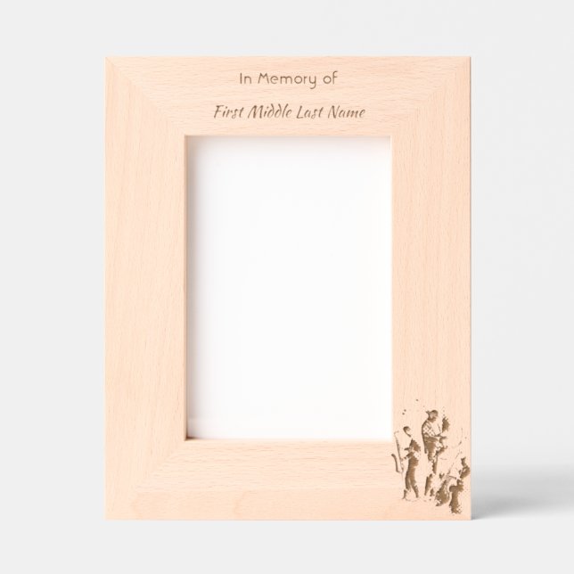 Memorial Keepsake Music Jazz Band Etched Frames (Front)