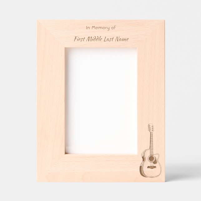  Memorial Keepsake Musician Piano Guitar Etched Frames (Front)