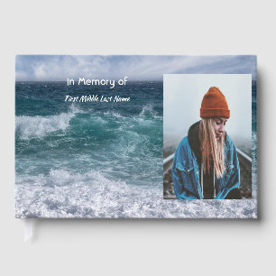 Memorial Keepsake Ocean Sea Beach Guest Book