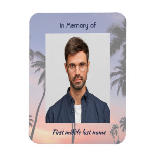 Memorial Keepsake Ocean Sea, Tropical Beach Magnet