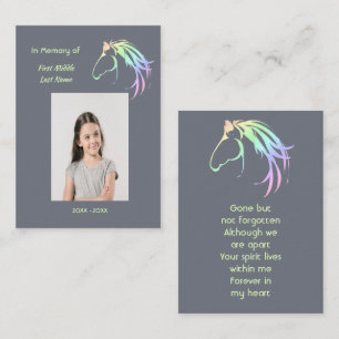 Memorial Keepsake Pastel Horse Art Business Card