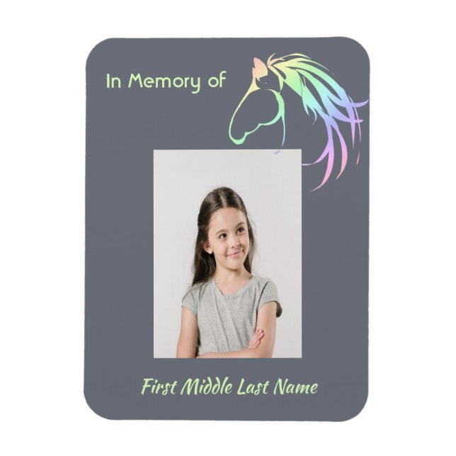 Memorial Keepsake Pastel Horse Art Magnet (Vertical)