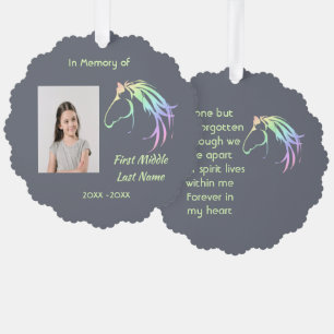 Memorial Keepsake Pastel Horse Art Ornament Card